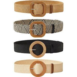 Waist Belts for Women Elastic Boho Ladies Braided Dress Belt